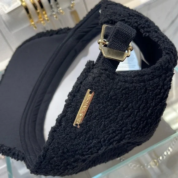 Michael Kors MK Logo Hat Sherpa Adjustable Cap OS 
Black NWT - Picture 13 of 16